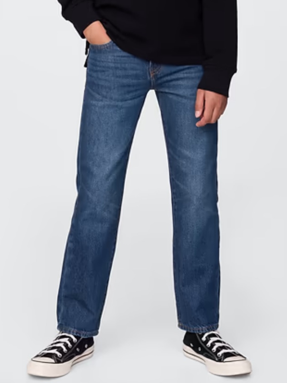 GAP Boys  Dark Blue Straight-Leg Adjustable Waist Tabs Jeans | Back to School